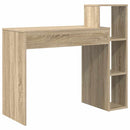 vidaXL Asztal polcokkal Sonoma tölgy 100 x 40 x 90 cm Faanyag
