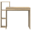 vidaXL Asztal polcokkal Sonoma tölgy 100 x 40 x 90 cm Faanyag