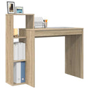 vidaXL Asztal polcokkal Sonoma tölgy 100 x 40 x 90 cm Faanyag