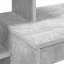 vidaXL Asztal polcokkal Beton Szürke 100 x 40 x 90 cm Faanyag