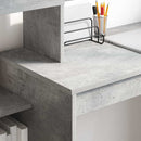 vidaXL Asztal polcokkal Beton Szürke 100 x 40 x 90 cm Faanyag