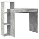 vidaXL Asztal polcokkal Beton Szürke 100 x 40 x 90 cm Faanyag