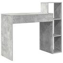 vidaXL Asztal polcokkal Beton Szürke 100 x 40 x 90 cm Faanyag