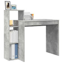 vidaXL Asztal polcokkal Beton Szürke 100 x 40 x 90 cm Faanyag