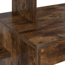 vidaXL Asztal polcokkal Füstölt tölgy 100 x 40 x 90 cm Faanyag