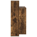 vidaXL Asztal polcokkal Füstölt tölgy 100 x 40 x 90 cm Faanyag