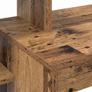 vidaXL Asztal polcokkal tárolóval Öreg fa 100 x 40 x 90 cm Faanyag