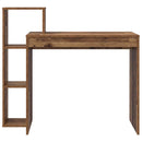 vidaXL Asztal polcokkal tárolóval Öreg fa 100 x 40 x 90 cm Faanyag