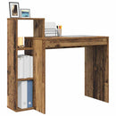 vidaXL Asztal polcokkal tárolóval Öreg fa 100 x 40 x 90 cm Faanyag