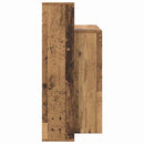 vidaXL Asztal polcokkal tárolóval Öreg fa 100 x 40 x 90 cm Faanyag