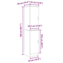 vidaXL Magas Szekrény Füstölt tölgy 35 x 39 x 168 cm Faanyag