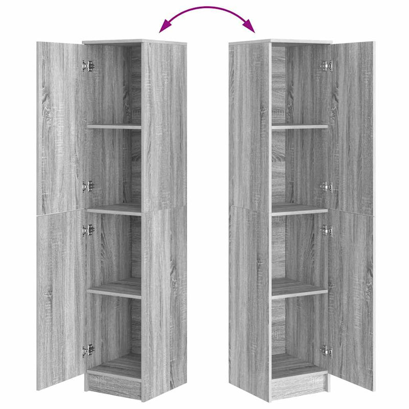 vidaXL Magas Szekrény Szürke sonoma 35 x 39 x 168 cm Faanyag