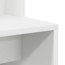 vidaXL Asztal polcokkal tárolóval Fehér 78,5 x 37 x 154,5 cm Faanyag