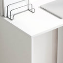 vidaXL Asztal polcokkal tárolóval Fehér 78,5 x 37 x 154,5 cm Faanyag