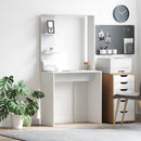 vidaXL Asztal polcokkal tárolóval Fehér 78,5 x 37 x 154,5 cm Faanyag