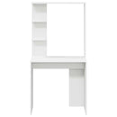 vidaXL Asztal polcokkal tárolóval Fehér 78,5 x 37 x 154,5 cm Faanyag