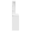 vidaXL Asztal polcokkal tárolóval Fehér 78,5 x 37 x 154,5 cm Faanyag