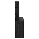 vidaXL Asztal polcokkal Fekete tölgy 78,5 x 37 x 154,5 cm Faanyag