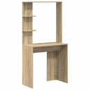 vidaXL Asztal polcokkal Sonoma tölgy 78,5 x 37 x 154,5 cm Faanyag