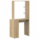 vidaXL Asztal polcokkal Sonoma tölgy 78,5 x 37 x 154,5 cm Faanyag