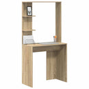 vidaXL Asztal polcokkal Sonoma tölgy 78,5 x 37 x 154,5 cm Faanyag