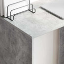 vidaXL Asztal polcokkal Beton Szürke 78,5 x 37 x 154,5 cm Faanyag