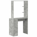vidaXL Asztal polcokkal Beton Szürke 78,5 x 37 x 154,5 cm Faanyag