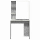 vidaXL Asztal polcokkal Beton Szürke 78,5 x 37 x 154,5 cm Faanyag