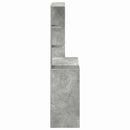 vidaXL Asztal polcokkal Beton Szürke 78,5 x 37 x 154,5 cm Faanyag