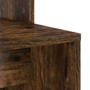 vidaXL Asztal polcokkal Füstölt tölgy 78,5 x 37 x 154,5 cm Faanyag