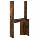 vidaXL Asztal polcokkal Füstölt tölgy 78,5 x 37 x 154,5 cm Faanyag