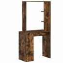 vidaXL Asztal polcokkal Füstölt tölgy 78,5 x 37 x 154,5 cm Faanyag