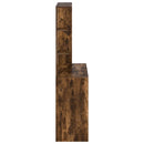 vidaXL Asztal polcokkal Füstölt tölgy 78,5 x 37 x 154,5 cm Faanyag