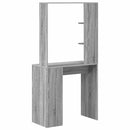 vidaXL Asztal polcokkal Szürke Sonoma 78,5 x 37 x 154,5 cm Faanyag