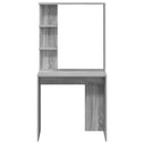 vidaXL Asztal polcokkal Szürke Sonoma 78,5 x 37 x 154,5 cm Faanyag
