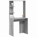 vidaXL Asztal polcokkal Szürke Sonoma 78,5 x 37 x 154,5 cm Faanyag