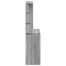 vidaXL Asztal polcokkal Szürke Sonoma 78,5 x 37 x 154,5 cm Faanyag