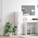 vidaXL Magas Tároló Fehér 31,5 x 32 x 124 cm Faanyag