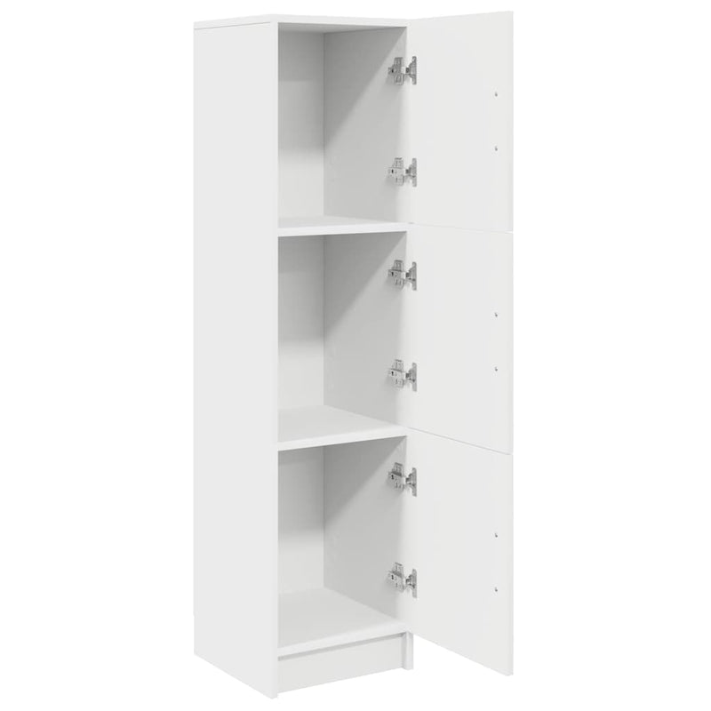 vidaXL Magas Tároló Fehér 31,5 x 32 x 124 cm Faanyag