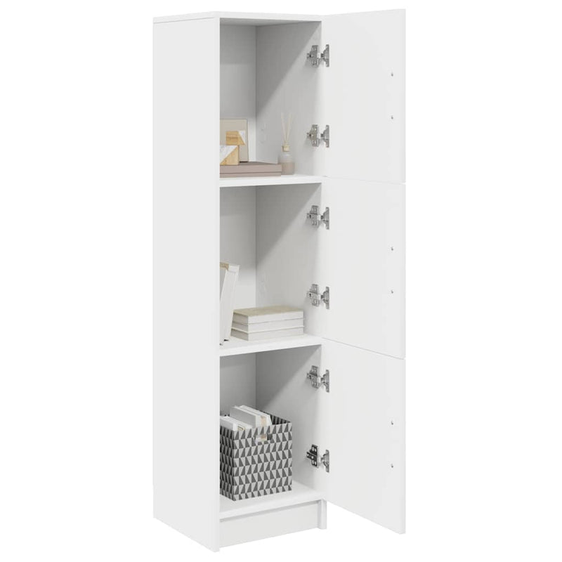 vidaXL Magas Tároló Fehér 31,5 x 32 x 124 cm Faanyag