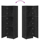 vidaXL Magas Tároló Musta tammi 31,5 x 32 x 124 cm Faanyag