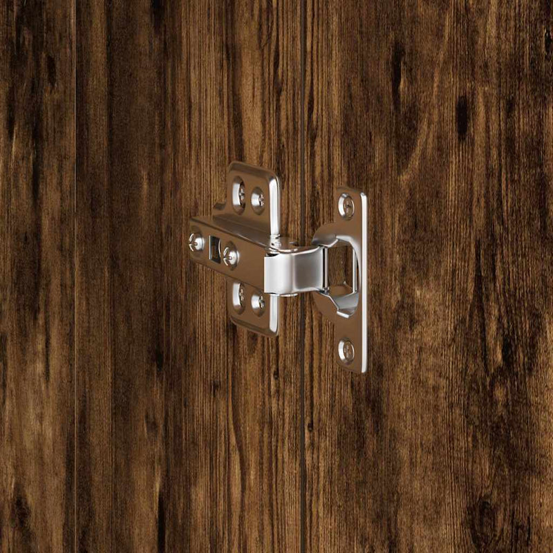 vidaXL Magas Tároló Füstölt tölgy 31,5 x 32 x 124 cm Faanyag