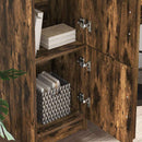 vidaXL Magas Tároló Füstölt tölgy 31,5 x 32 x 124 cm Faanyag