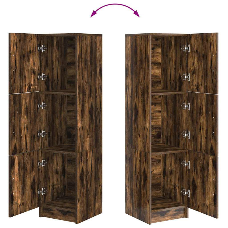 vidaXL Magas Tároló Füstölt tölgy 31,5 x 32 x 124 cm Faanyag