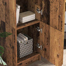 vidaXL Magas Tároló Régi fa 31,5 x 32 x 124 cm Faanyag