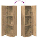 vidaXL Magas Tároló kézműves tölgy 31,5 x 32 x 124 cm Faanyag