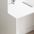 vidaXL Asztal polcokkal tárolóval Fehér 102 x 50 x 124 cm Faanyag