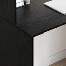 vidaXL Asztal polcokkal Fekete tölgy 102 x 50 x 124 cm Faanyag