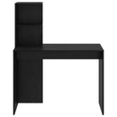 vidaXL Asztal polcokkal Fekete tölgy 102 x 50 x 124 cm Faanyag