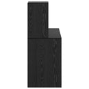 vidaXL Asztal polcokkal Fekete tölgy 102 x 50 x 124 cm Faanyag
